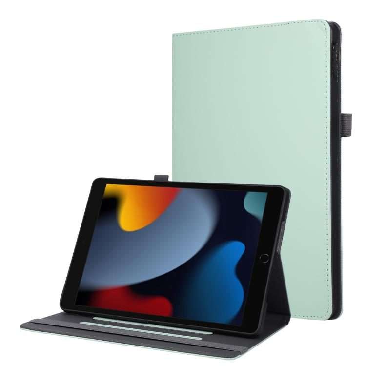 For iPad 10.2 2020 / 2019 / 10.5 2019 Macaron Color Hand Grip Leather Tablet Cas ... (Light Green)