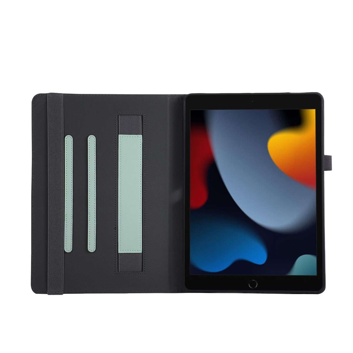 For iPad 10.2 2020 / 2019 / 10.5 2019 Macaron Color Hand Grip Leather Tablet Cas ... (Light Green)