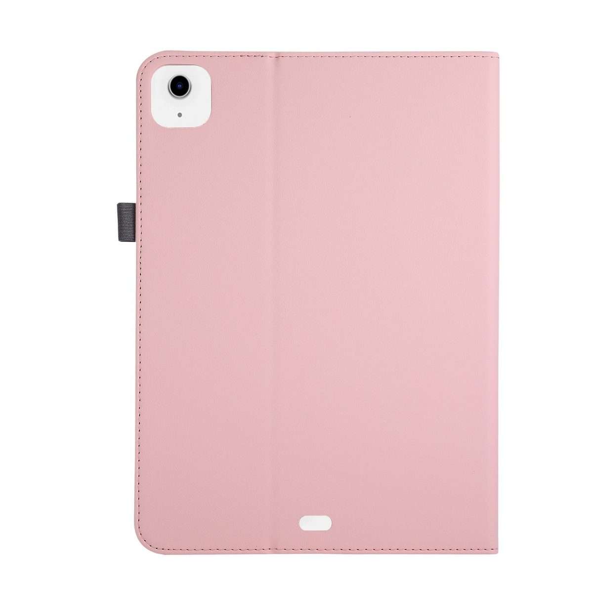 For iPad Pro 11 2025 / 2024 Macaron Color Hand Grip Leather Tablet Case with Holder(Pink)