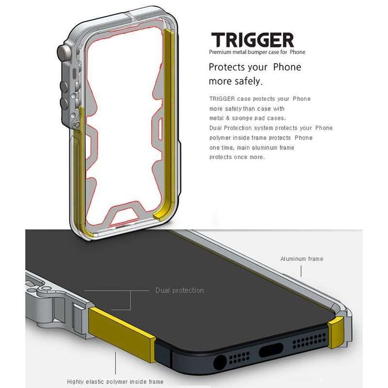 For Xiaomi 17 Pro Max Trigger Design Hollow Metal Frame Phone Case with Lanyard(Black)
