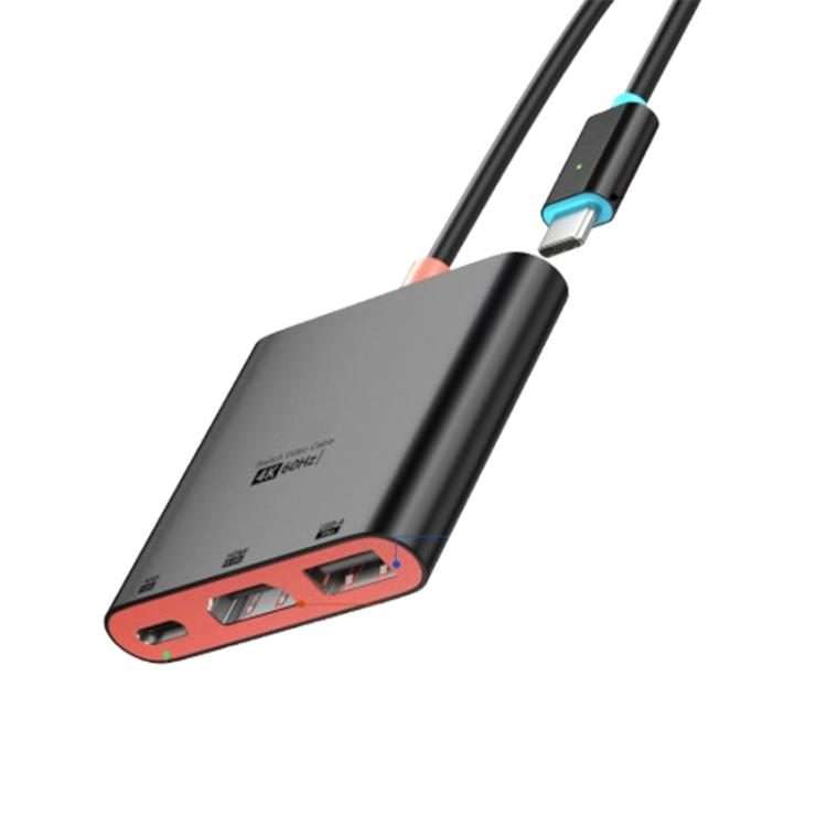 For Nintendo Switch 3 in 1 Type-C to HDMI + USB 3.0 + Type-C PD Charging Port Desktop Docking Stat