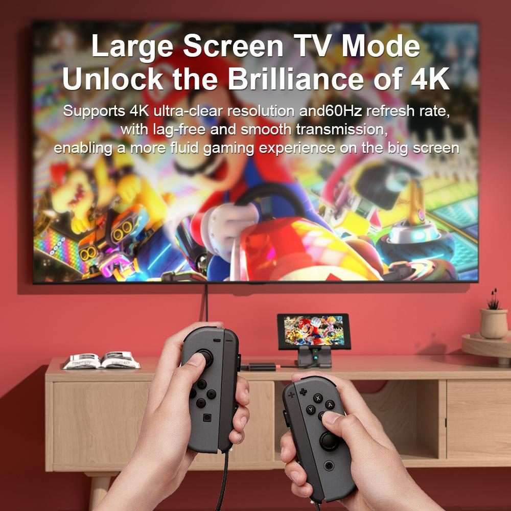 For Nintendo Switch 3 in 1 Type-C to HDMI + USB 3.0 + Type-C PD Charging Port Desktop Docking Stat
