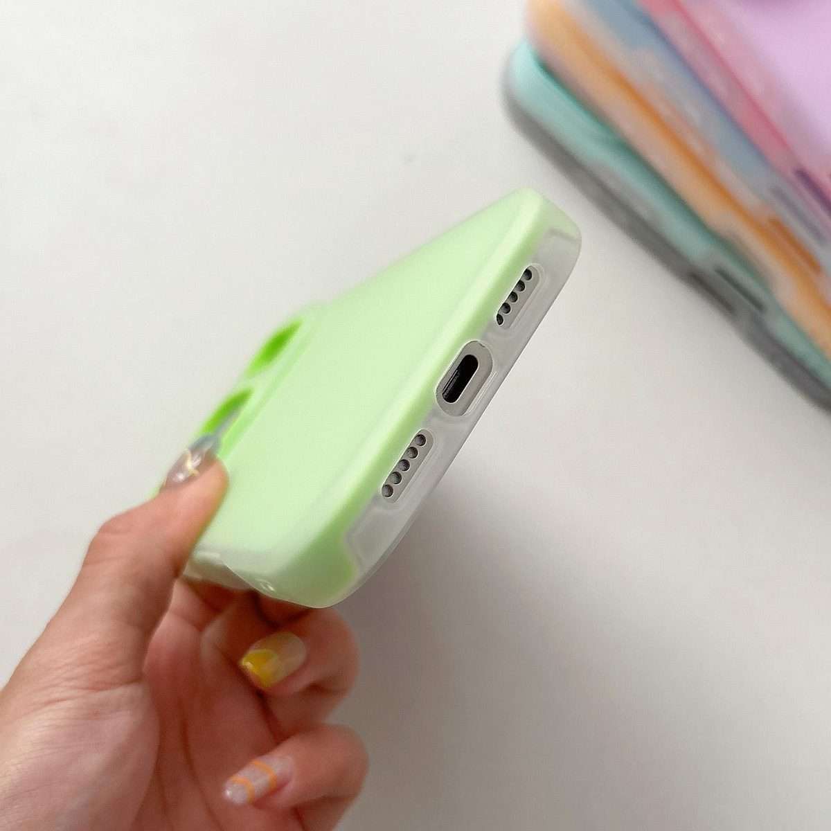 For iPhone 15 Pro Max Jelly Color Matte Feel PC Hybrid TPU Phone Case(Mint Green)