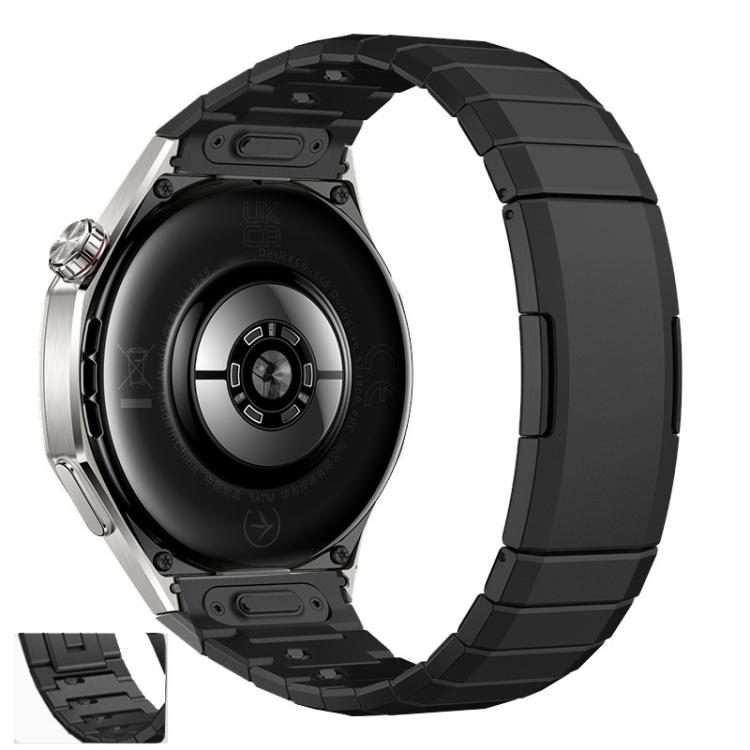 For Huawei Watch GT 6 Pro Arc One-beads Button Side-detachable Buckle Titanium Watch Band(Black)