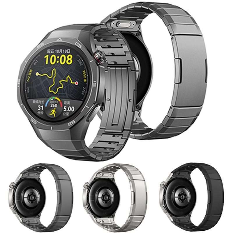 For Huawei Watch GT 6 Pro Arc One-beads Button Side-detachable Buckle Titanium Watc ... (Titanium)