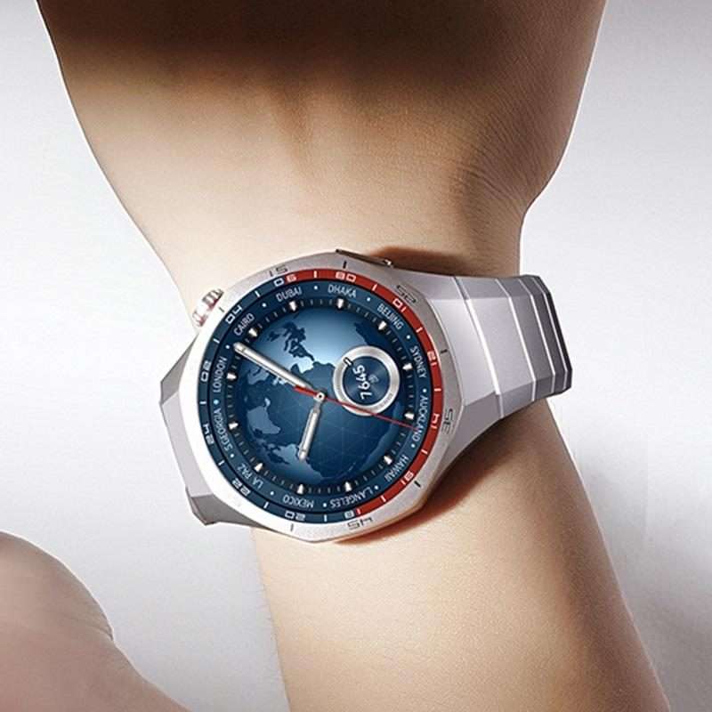 For Huawei Watch GT 6 Pro Arc One-beads Button Side-detachable Buckle Titanium Watc ... (Titanium)