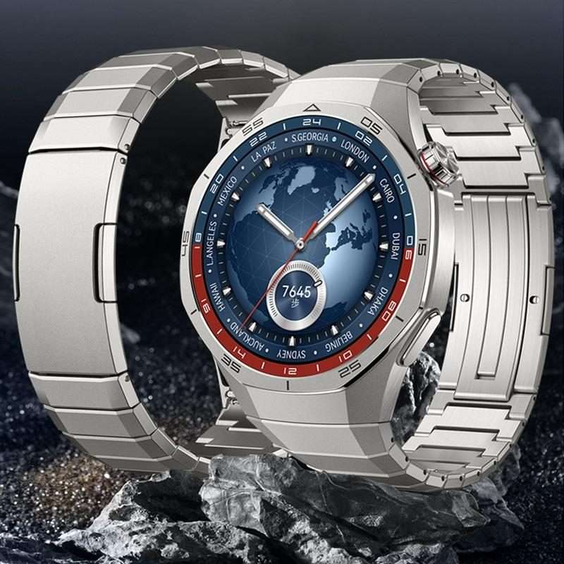 For Huawei Watch GT 6 Pro Arc One-beads Button Side-detachable Buckle Titanium Watc ... (Titanium)