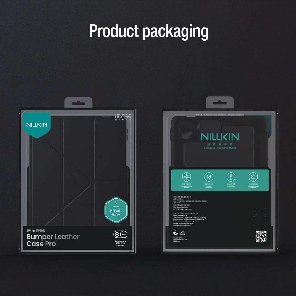 For Xiaomi Pad 8 / 8 Pro NILLKIN Bumper Pro Multi-angle Folding Style Tablet Leather Case(Black)
