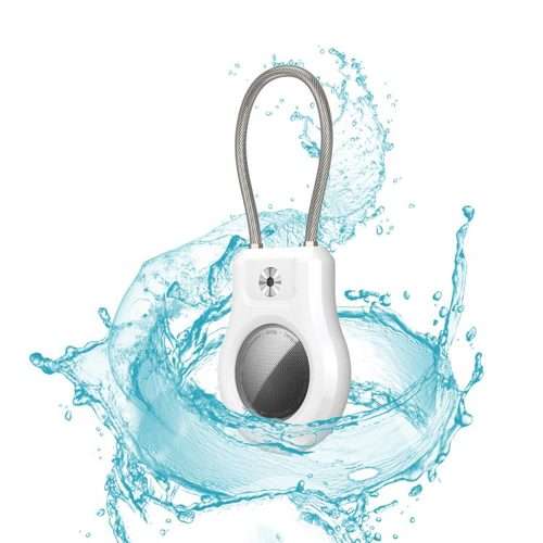For AirTag 2nd Gen / AirTag 1st Gen Positioning Tracker Steel Wire Hook Waterproof Pro ... (White)