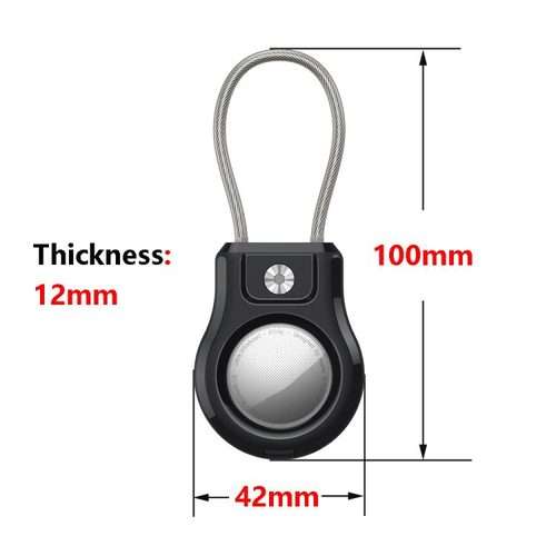 For AirTag 2nd Gen / AirTag 1st Gen Positioning Tracker Steel Wire Hook Waterproof Pro ... (White)