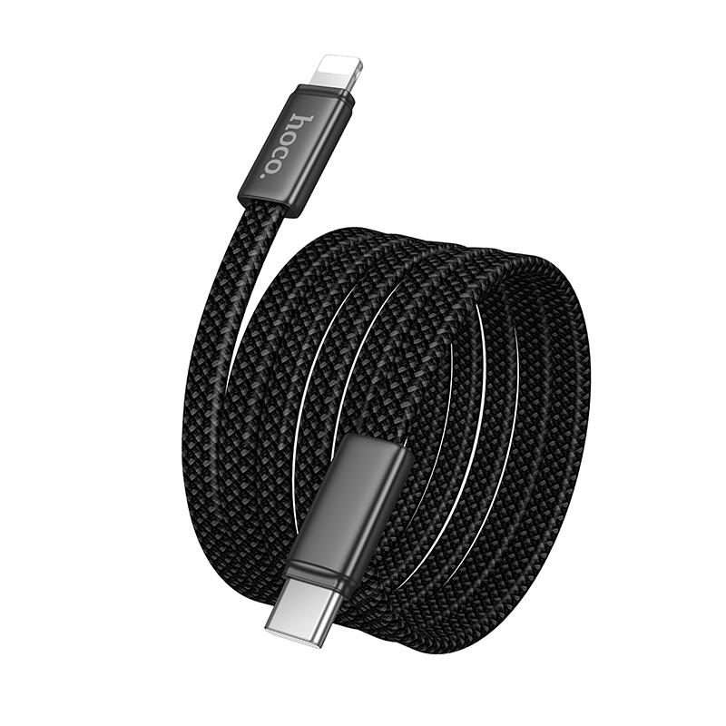 hoco X125 USB-C / Type-C to 8 Pin Exceso PD30W Charging Data Cable, Length: 1m(Black)