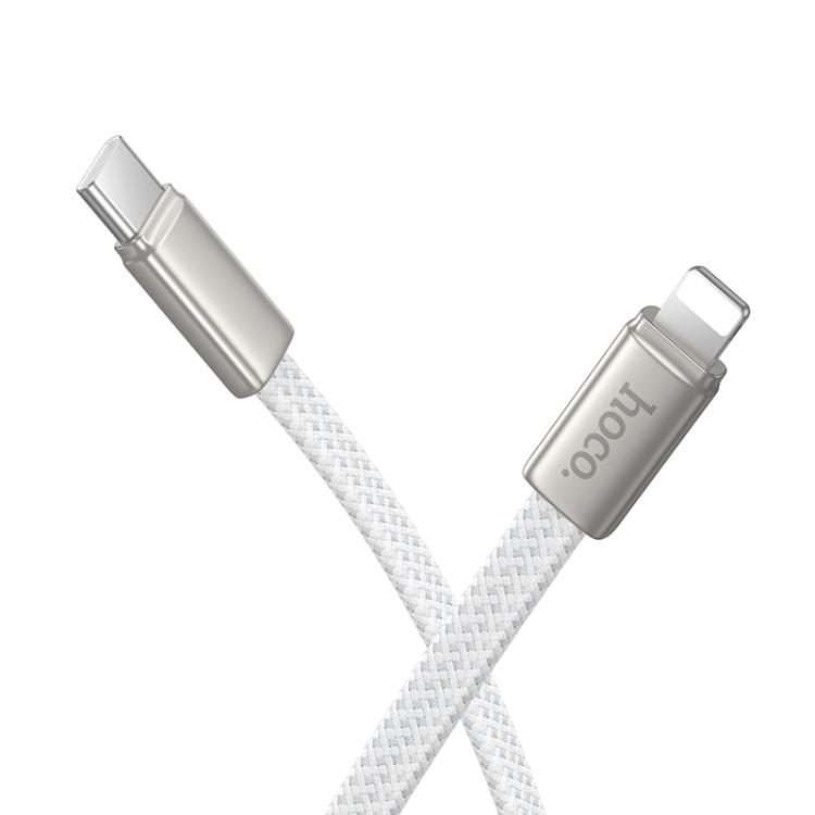 hoco X125 USB-C / Type-C to 8 Pin Exceso PD30W Charging Data Cable, Length: 1m(White)