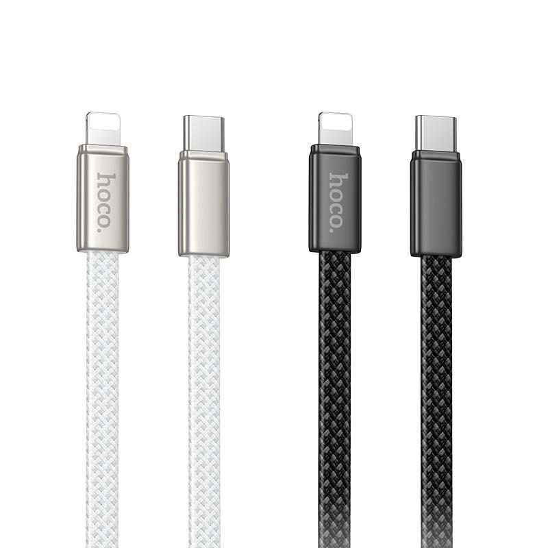 hoco X125 USB-C / Type-C to 8 Pin Exceso PD30W Charging Data Cable, Length: 1m(White)