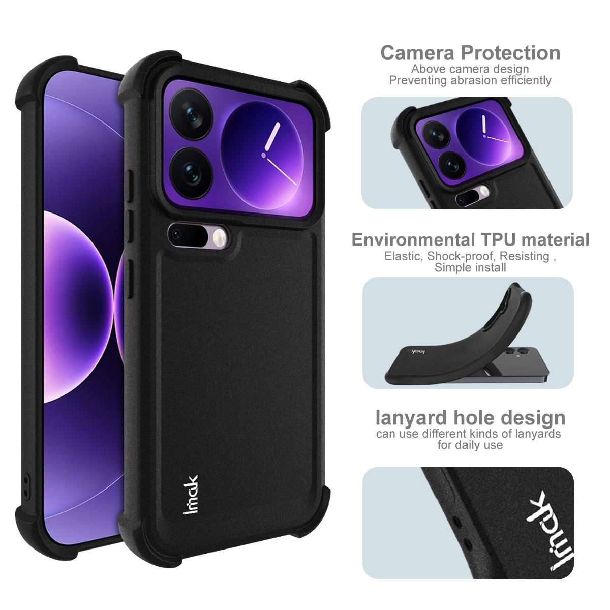 For Xiaomi 17 Pro imak Shockproof Airbag TPU Phone Case(Matte Black)