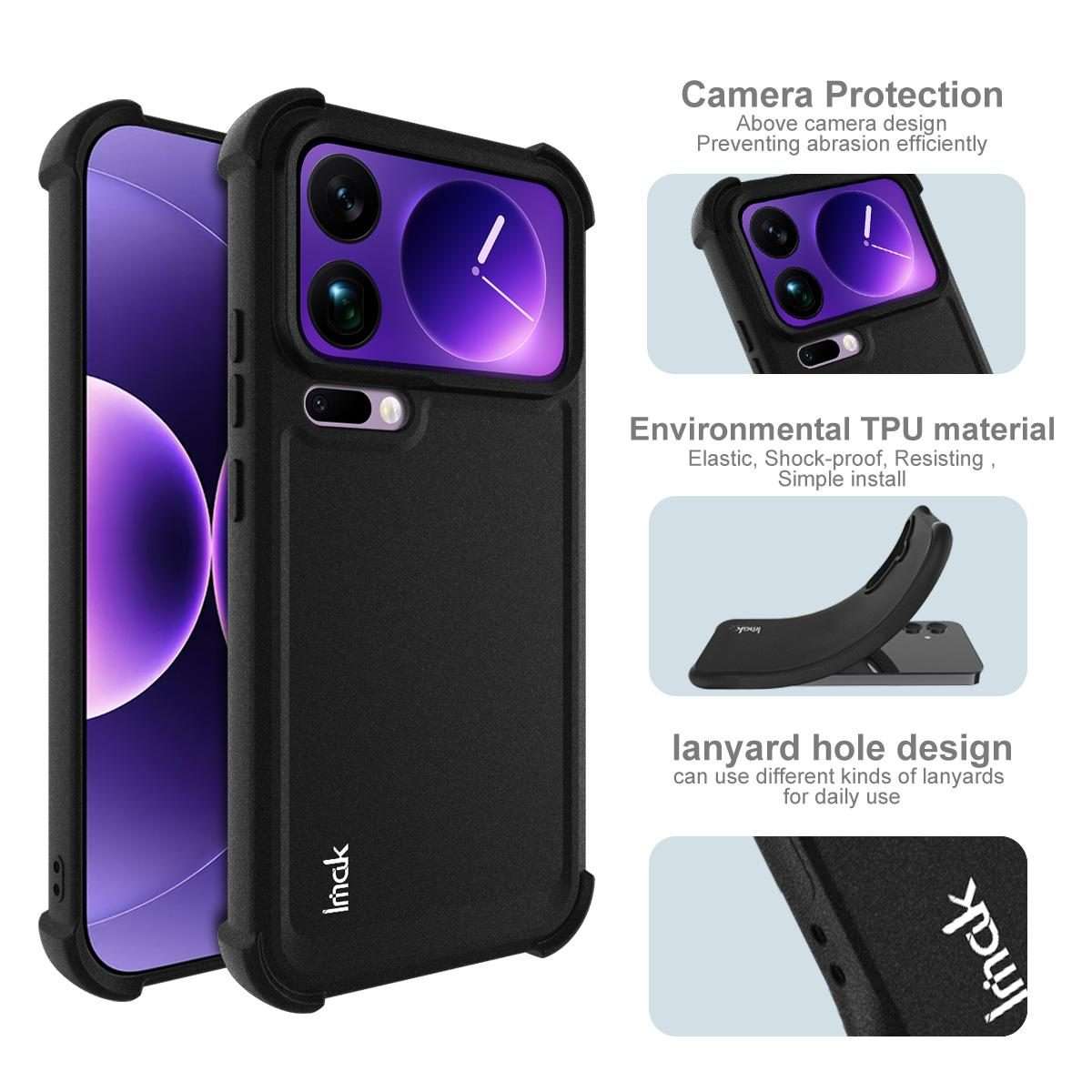 For Xiaomi 17 Pro Max imak Shockproof Airbag TPU Phone Case(Matte Black)