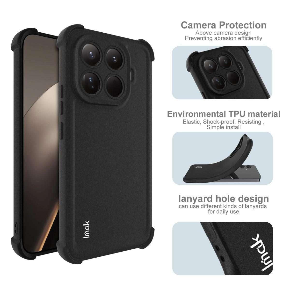 For Xiaomi 15T Pro 5G imak Shockproof Airbag TPU Phone Case(Matte Black)