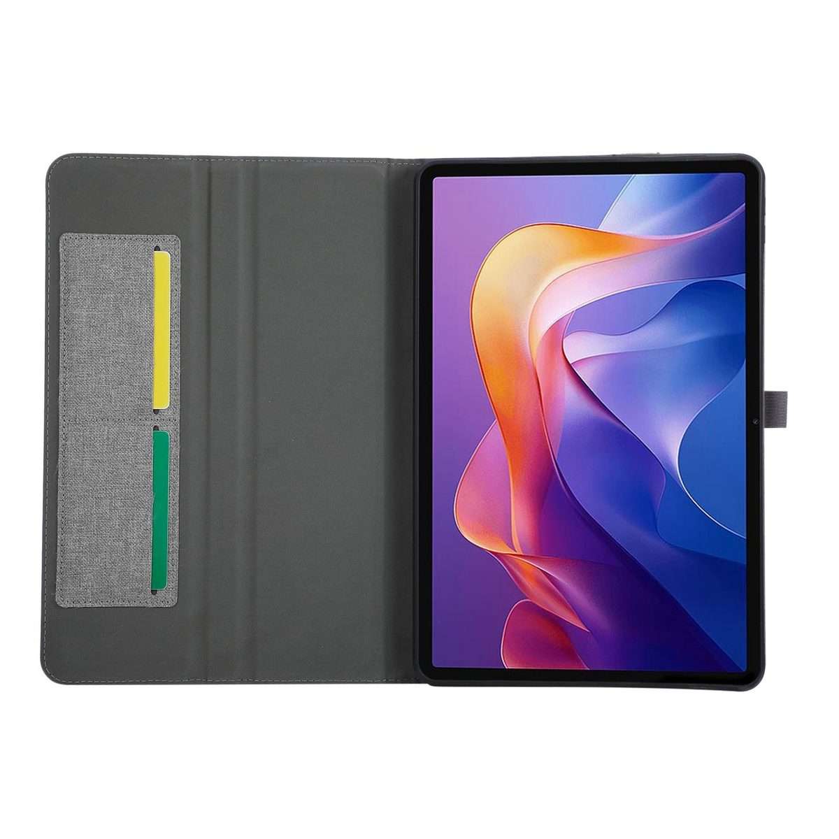 For Xiaomi Redmi Pad 2 Pro 12.1 Fabric Texture Horizontal Flip Leather Tablet Case with ... (Grey)