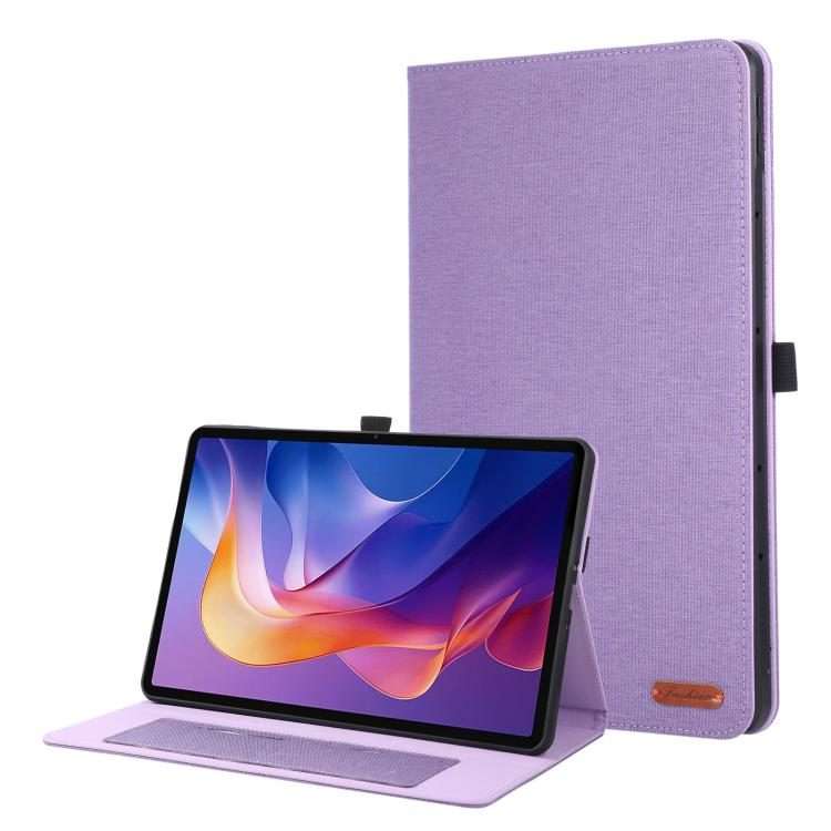 For Xiaomi Redmi Pad 2 Pro 12.1 Fabric Texture Horizontal Flip Leather Tablet Case wi ... (Purple)