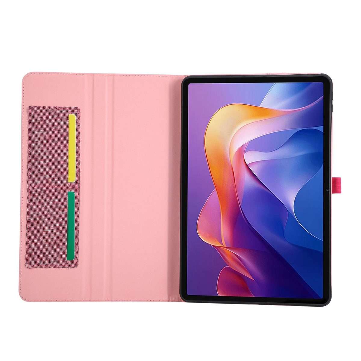 For Xiaomi Redmi Pad 2 Pro 12.1 Fabric Texture Horizontal Flip Leather Tablet Case with ... (Pink)