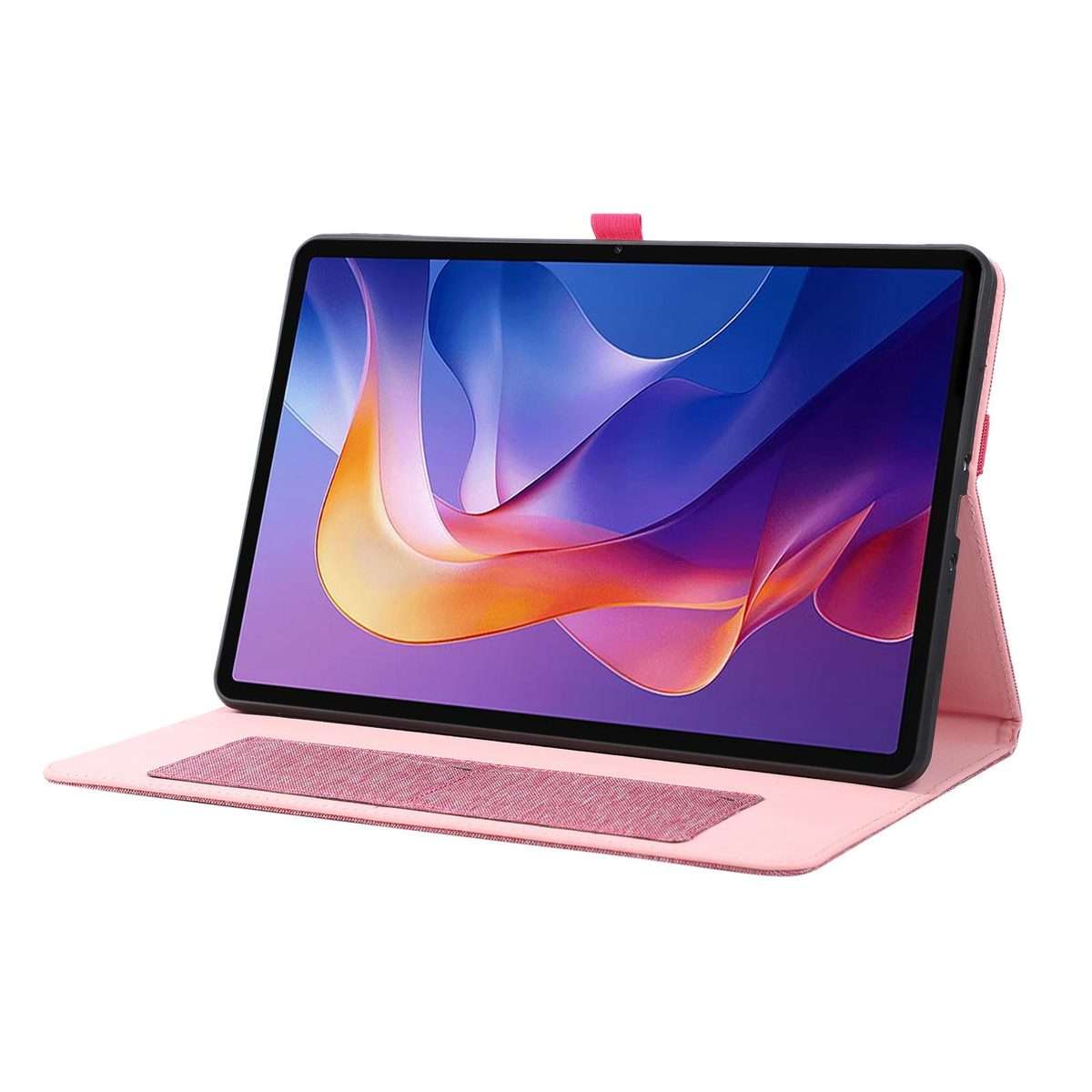 For Xiaomi Redmi Pad 2 Pro 12.1 Fabric Texture Horizontal Flip Leather Tablet Case with ... (Pink)