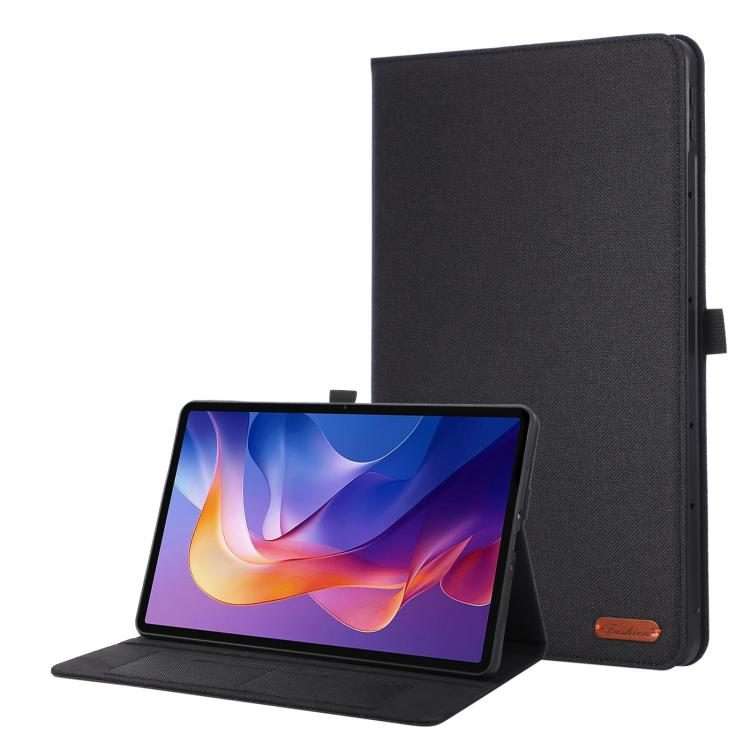 For Xiaomi Redmi Pad 2 Pro 12.1 Fabric Texture Horizontal Flip Leather Tablet Case wit ... (Black)