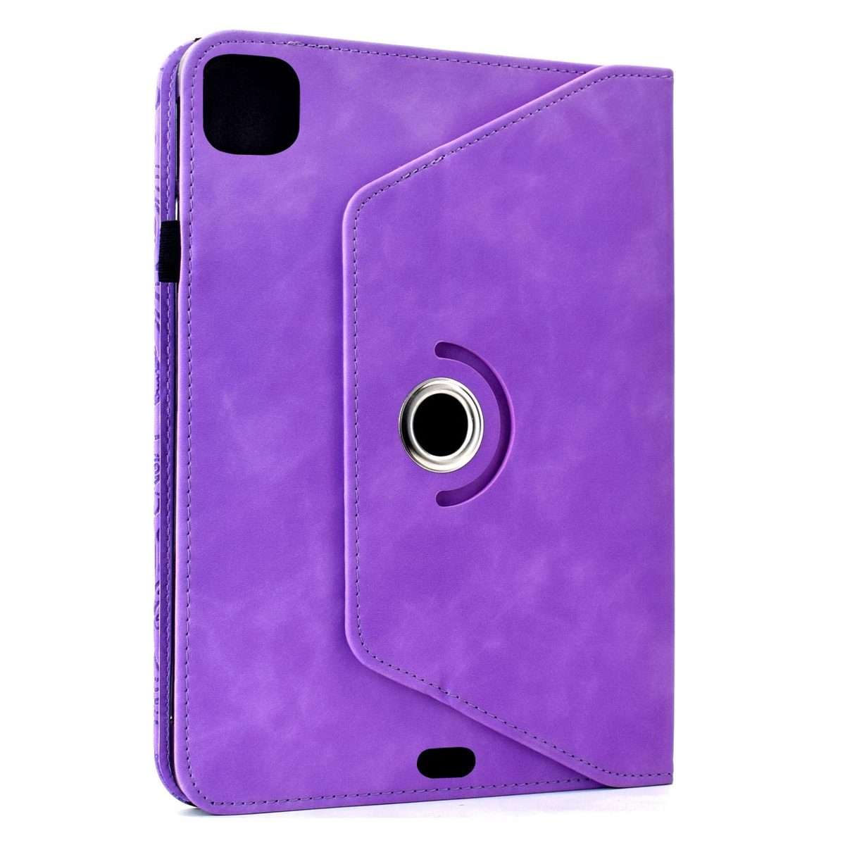 For iPad Air 11 2026 / 2025 / 2024 Rotatable Mandala Embossed Smart Leather Tab ... (Light Purple)