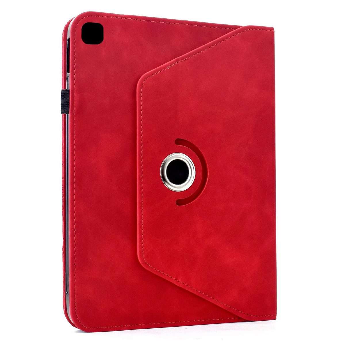 For iPad 10.2 2021 / Air 10.5 Rotatable Mandala Embossed Smart Leather Tablet Case(Red)