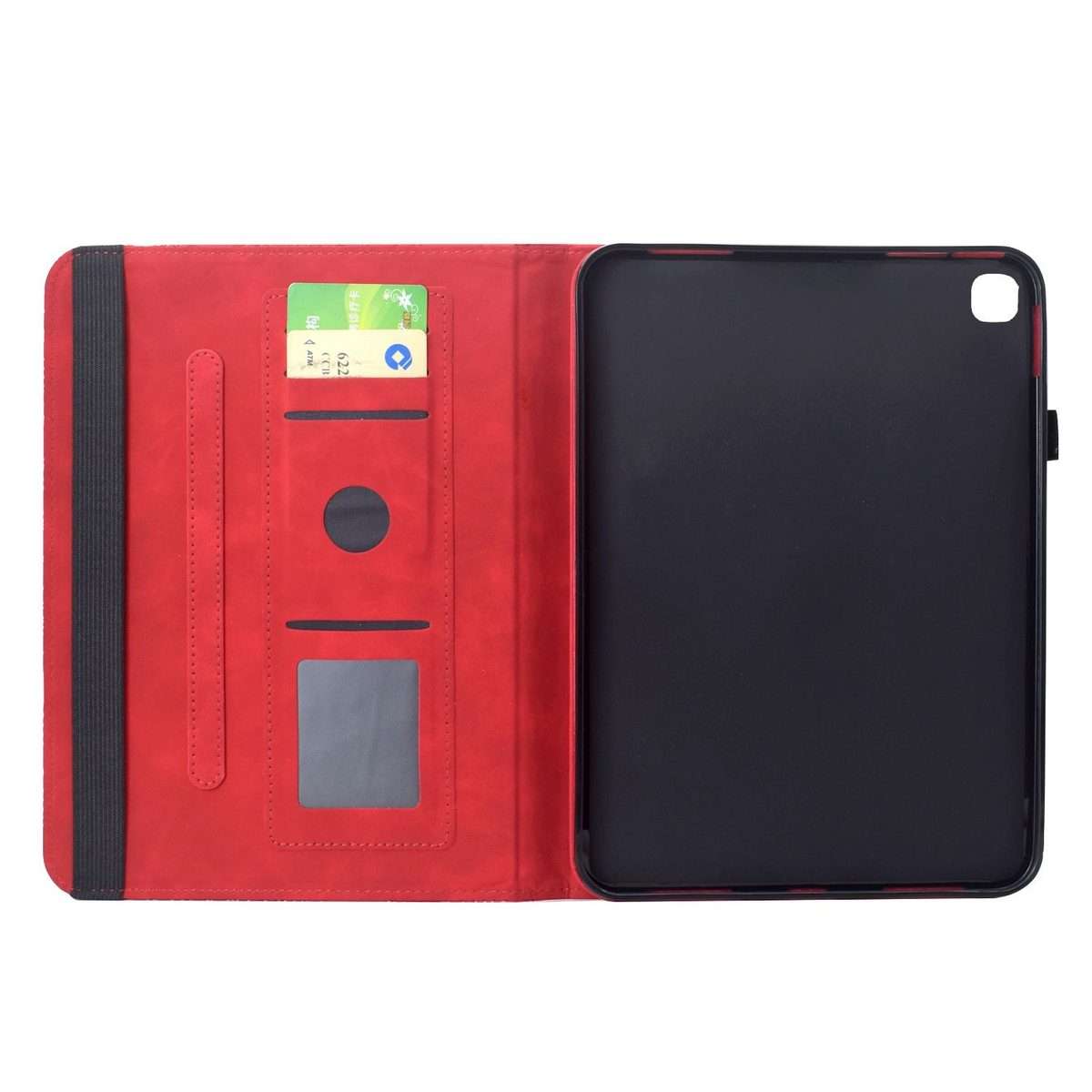 For iPad 10.2 2021 / Air 10.5 Rotatable Mandala Embossed Smart Leather Tablet Case(Red)