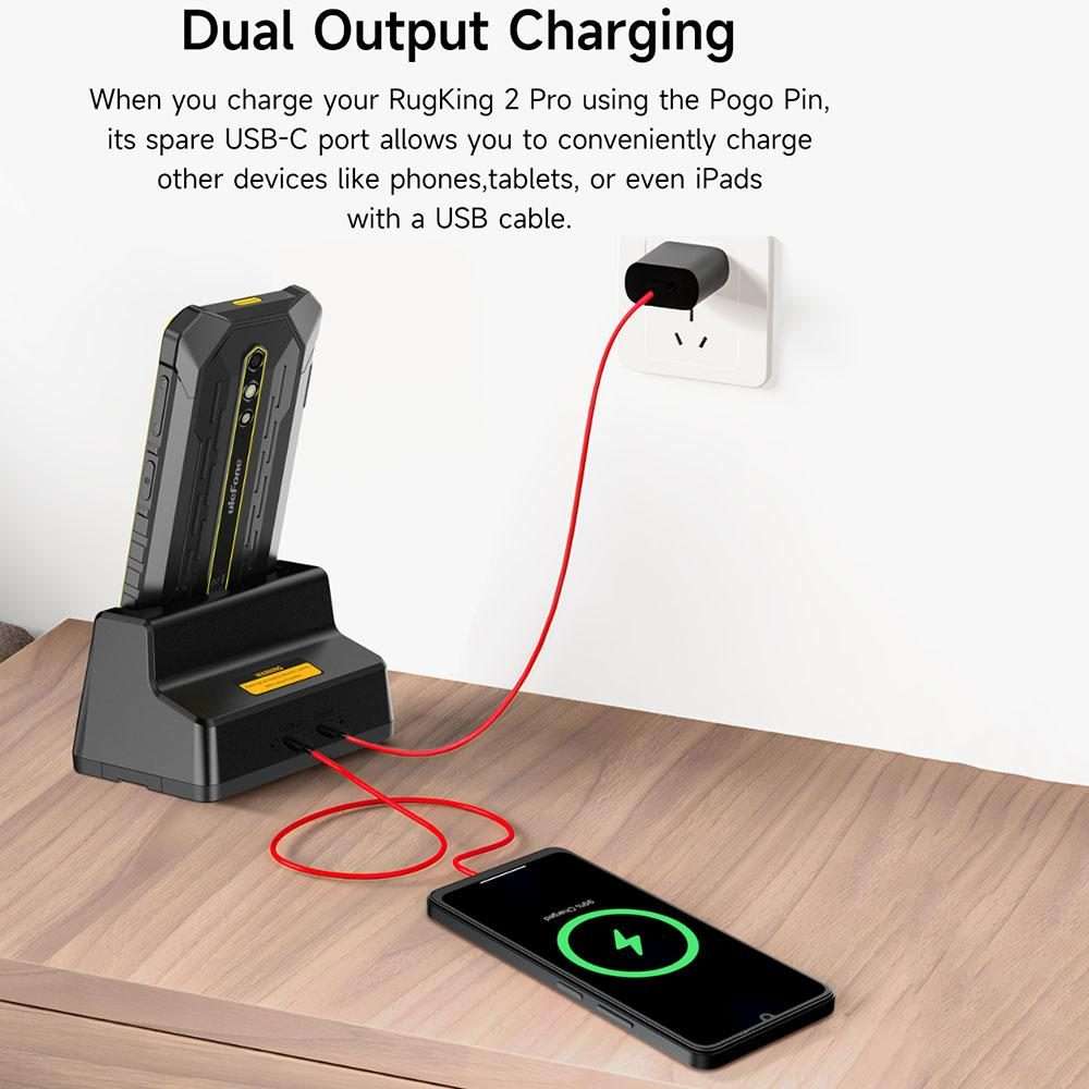 For Ulefone RugKing 2 Pro Ulefone USB-C / Type-C Desk Charging Dock(Black)