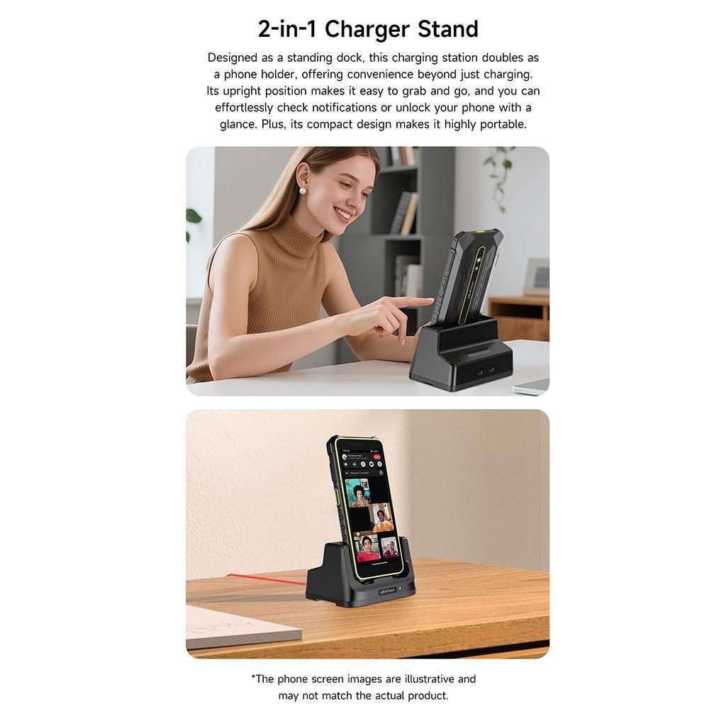 For Ulefone RugKing 2 Pro Ulefone USB-C / Type-C Desk Charging Dock(Black)