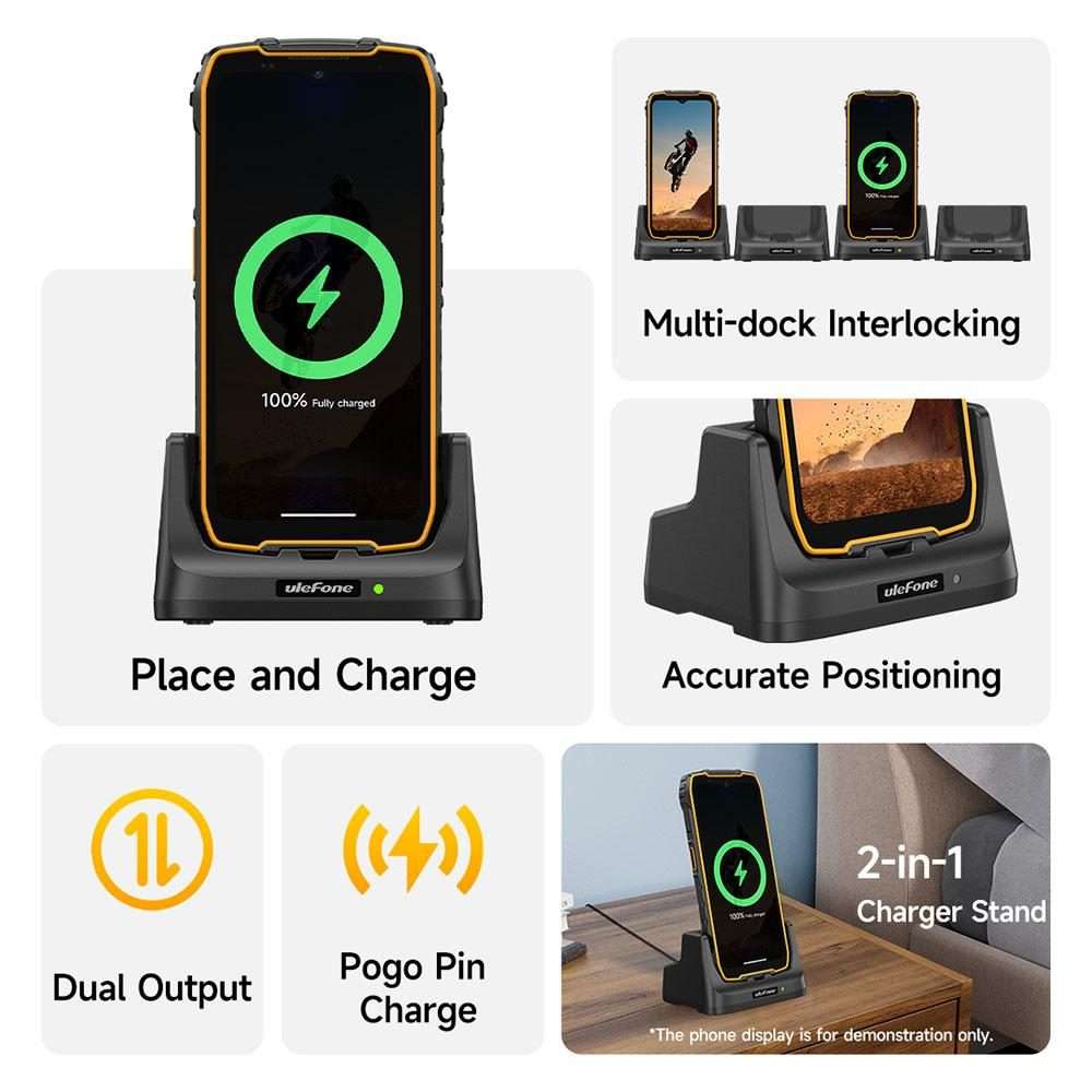 For Ulefone RugKing 4 Pro Ulefone USB-C / Type-C Desk Charging Dock(Black)
