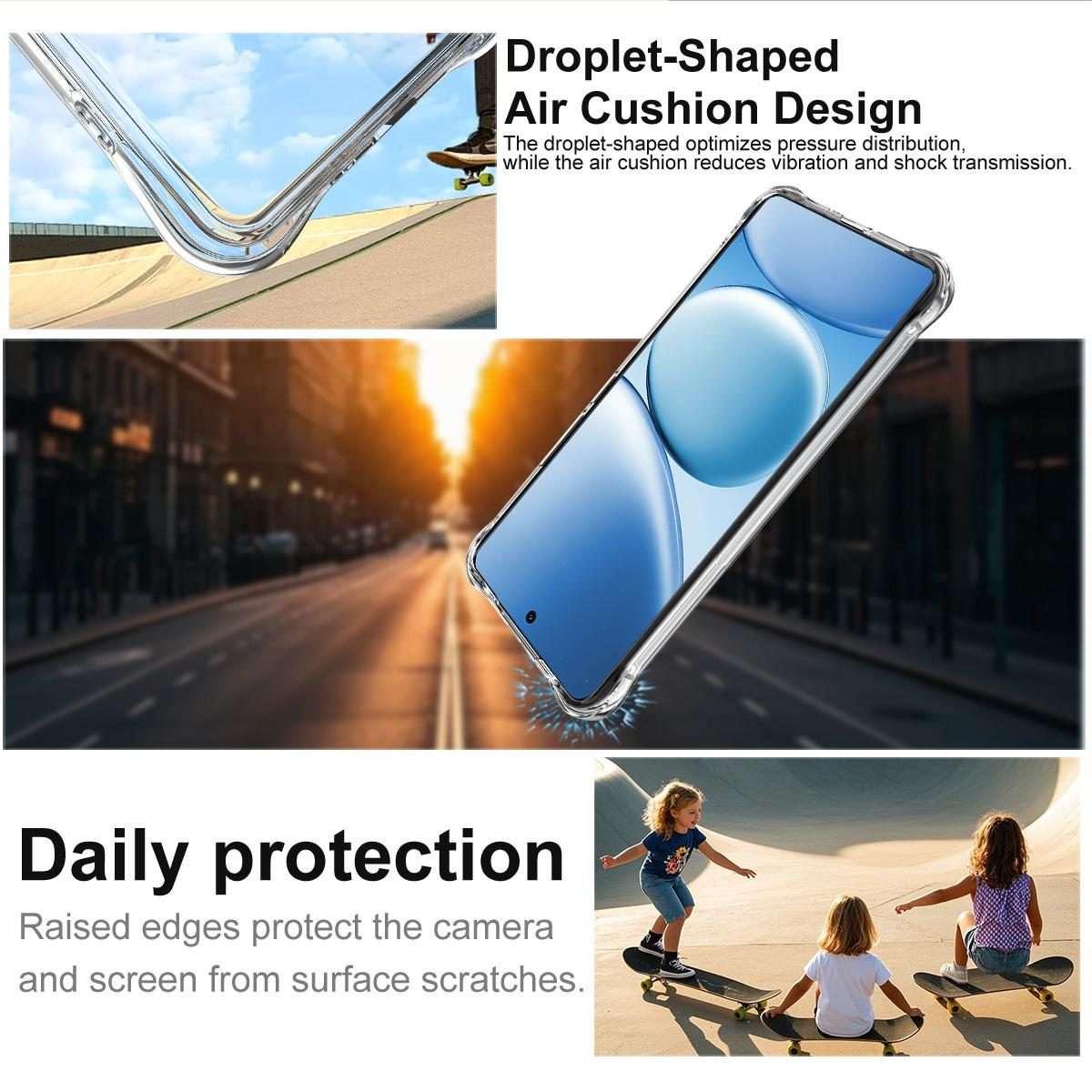 For Redmi Note 15 Pro 4G Global 163.2mm imak Shockproof Airbag TPU Phone Case(Transparent)