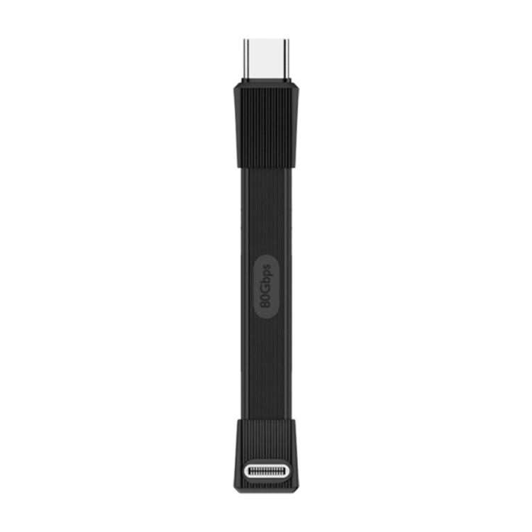 67mm 240W 8K 80Gbps Type-C to Type-C For Thunderbolt 4 Full Function Data Cable(Black)