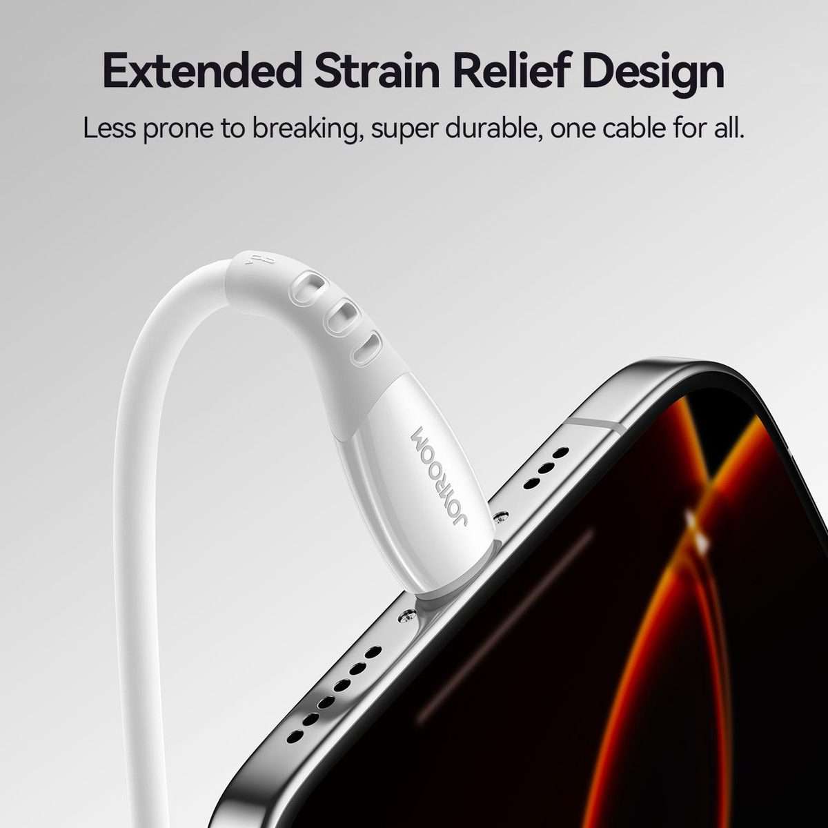 JOYROOM S-A59 Vibrant Series 3A USB to 8 Pin Fast Charging Data Cable, Length:1.2m(White)
