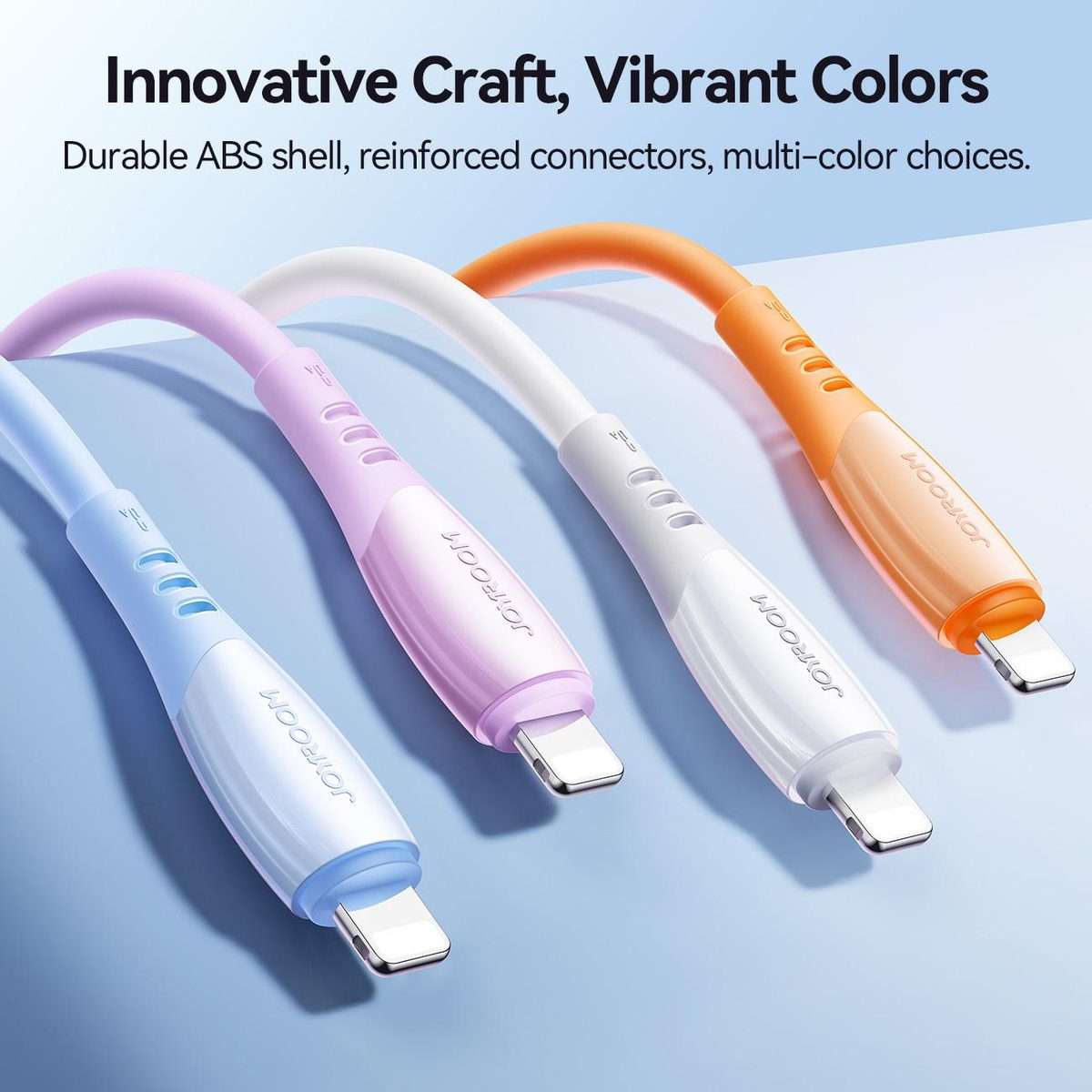 JOYROOM S-A59 Vibrant Series 3A USB to 8 Pin Fast Charging Data Cable, Length:1.2m(Blue)
