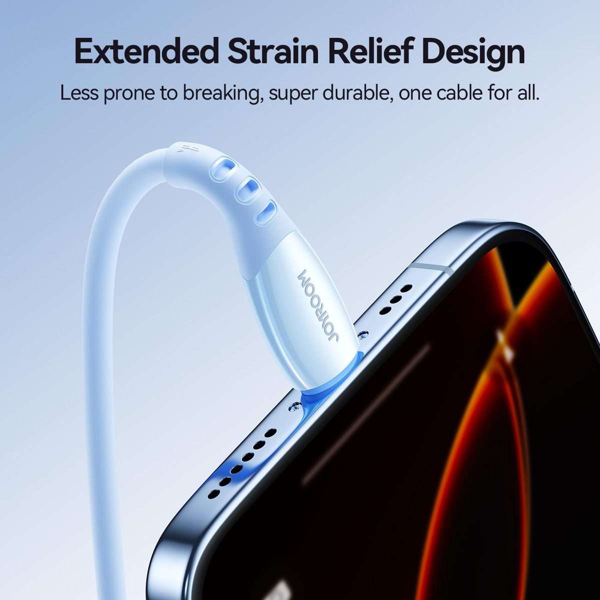 JOYROOM S-A59 Vibrant Series 3A USB to 8 Pin Fast Charging Data Cable, Length:1.2m(Blue)