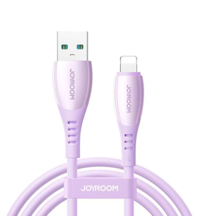 JOYROOM S-A59 Vibrant Series 3A USB to 8 Pin Fast Charging Data Cable, Length:1.2m(Purple)