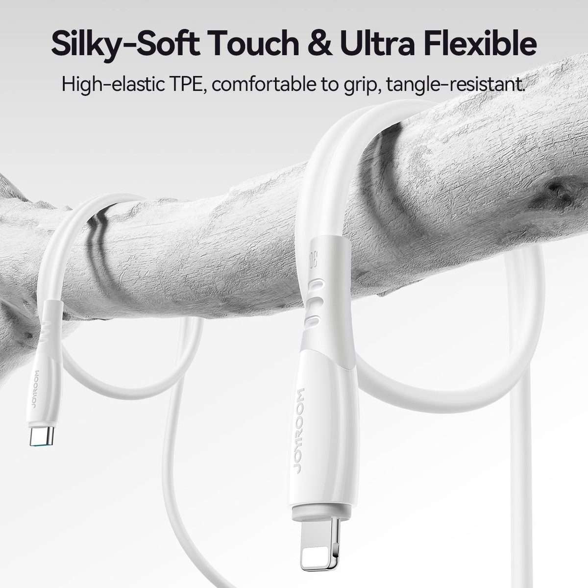 JOYROOM S-A59 Vibrant Series 30W Type-C to 8 Pin Fast Charging Data Cable, Length:1.2m(White)