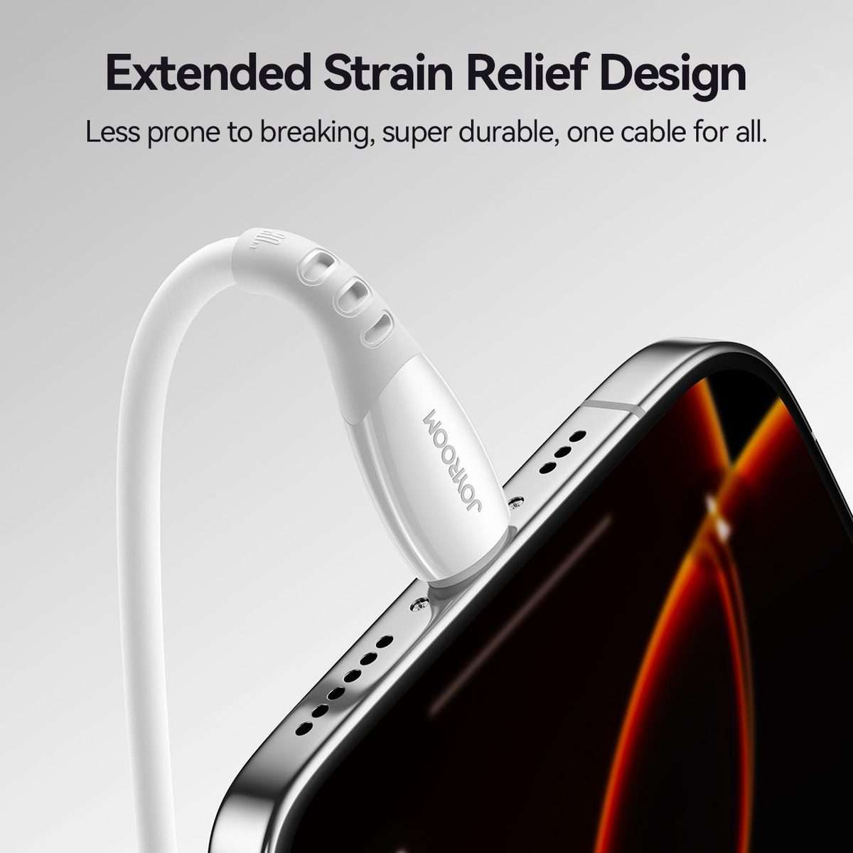 JOYROOM S-A59 Vibrant Series 30W Type-C to 8 Pin Fast Charging Data Cable, Length:1.2m(White)