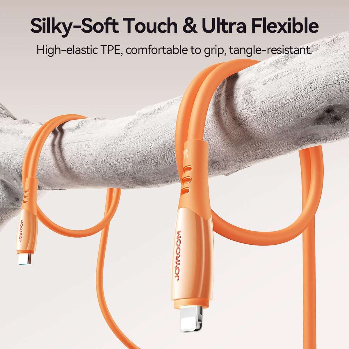 JOYROOM S-A59 Vibrant Series 30W Type-C to 8 Pin Fast Charging Data Cable, Length:1.2m(Orange)