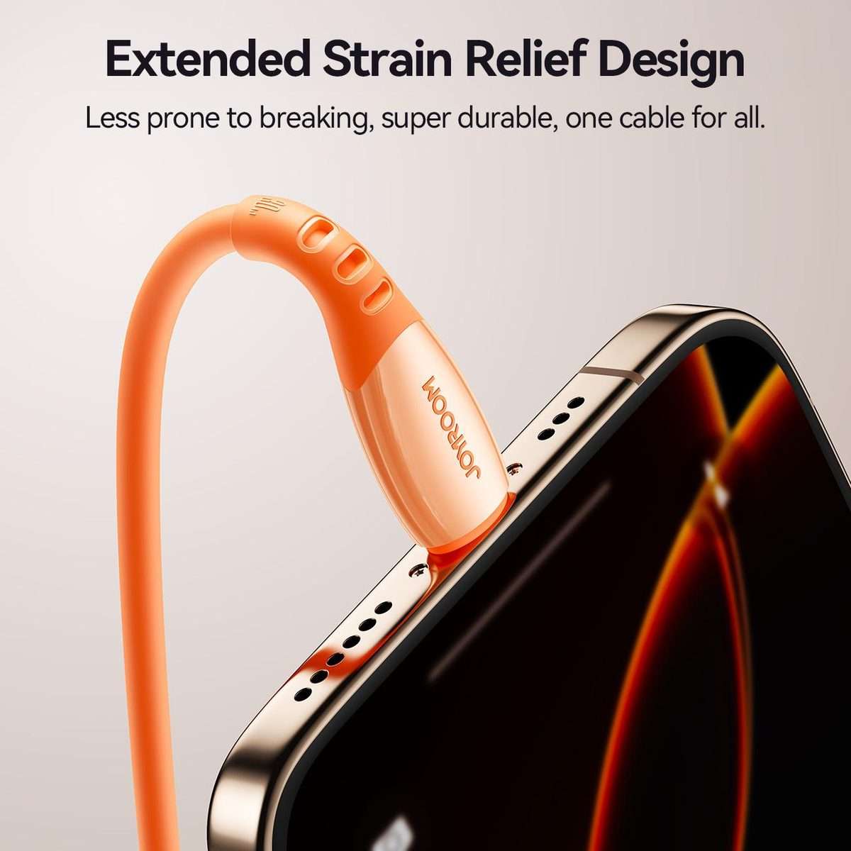 JOYROOM S-A59 Vibrant Series 30W Type-C to 8 Pin Fast Charging Data Cable, Length:1.2m(Orange)
