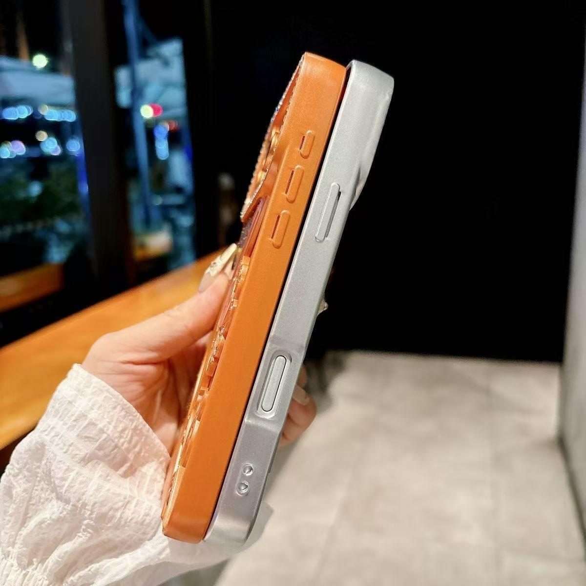 For iPhone 11 Pro Max Electroplated TPU Lotus Hollow-carved Rhinestone Glitter Phone Case(Silver)