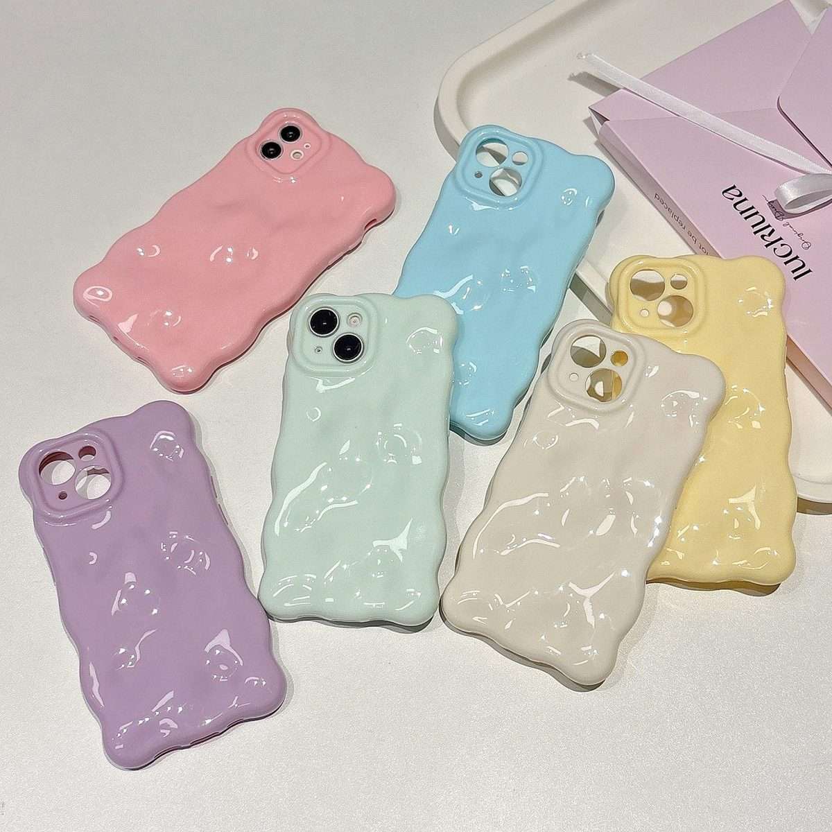 For iPhone 17 Pro Cloud-Style TPU Shockroof Phone Case(Purple)