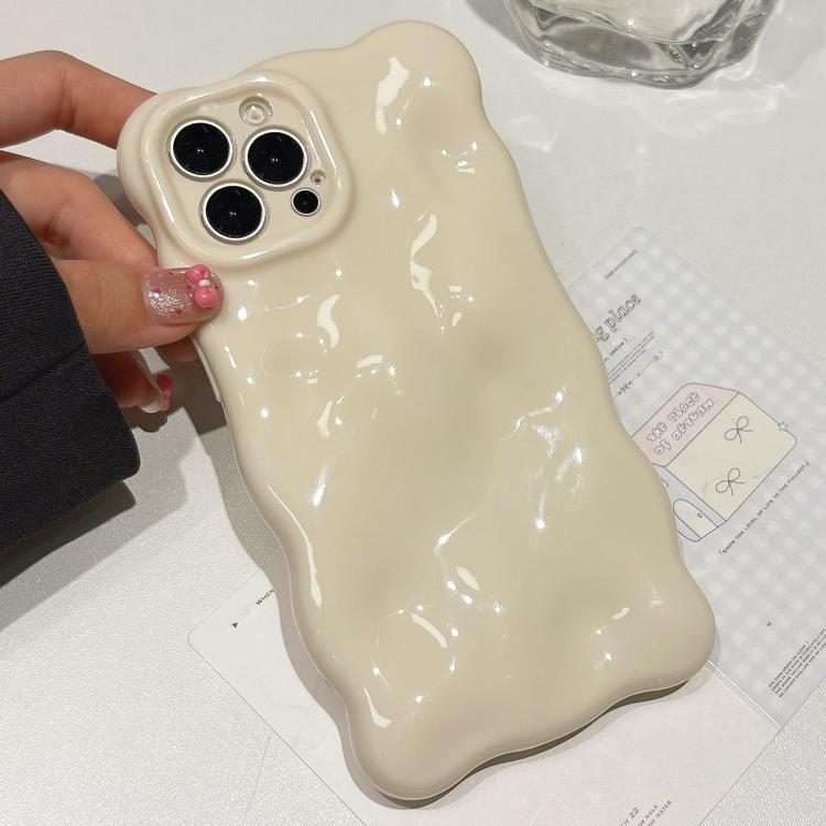 For iPhone 16 Pro Cloud-Style TPU Shockroof Phone Case(Milky White)