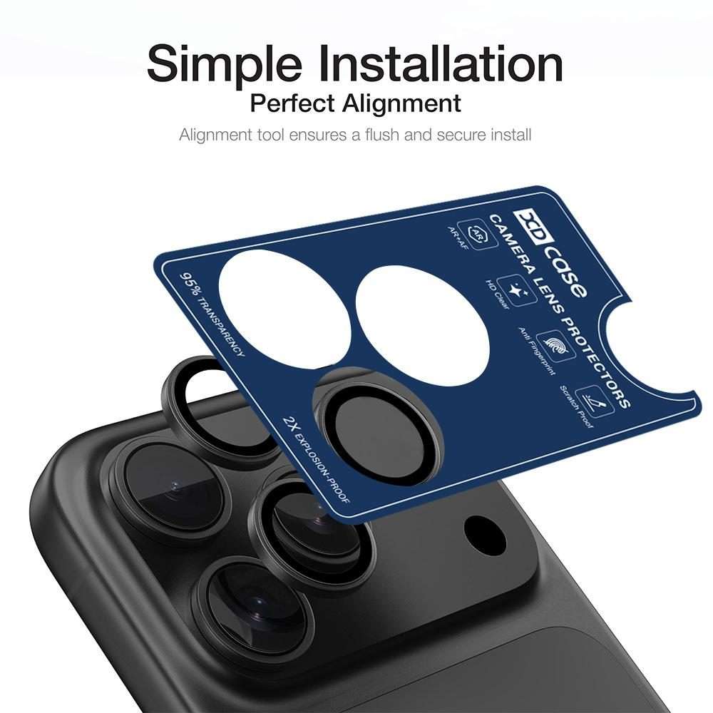 For iPhone 17 Pro Max XDcase AF + AR Hawkeye Camera Lens Protector with Alignment Tool(Silver)