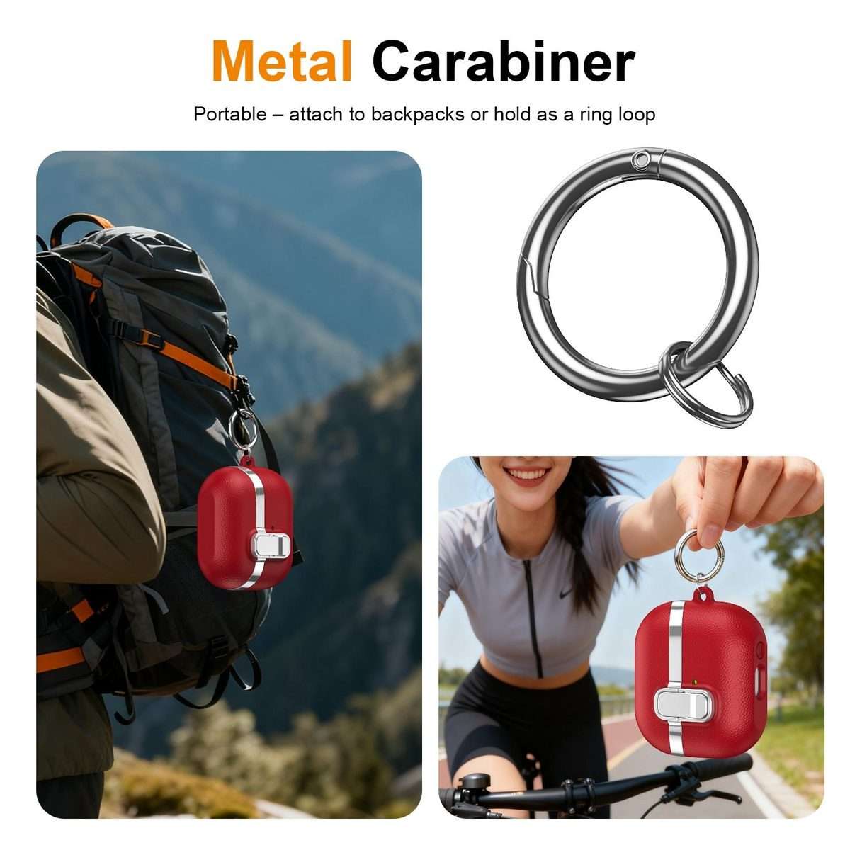 For Samsung Galaxy Buds3 Electroplated Leather Texture Wireless Earphones Protective Cas ... (Red)