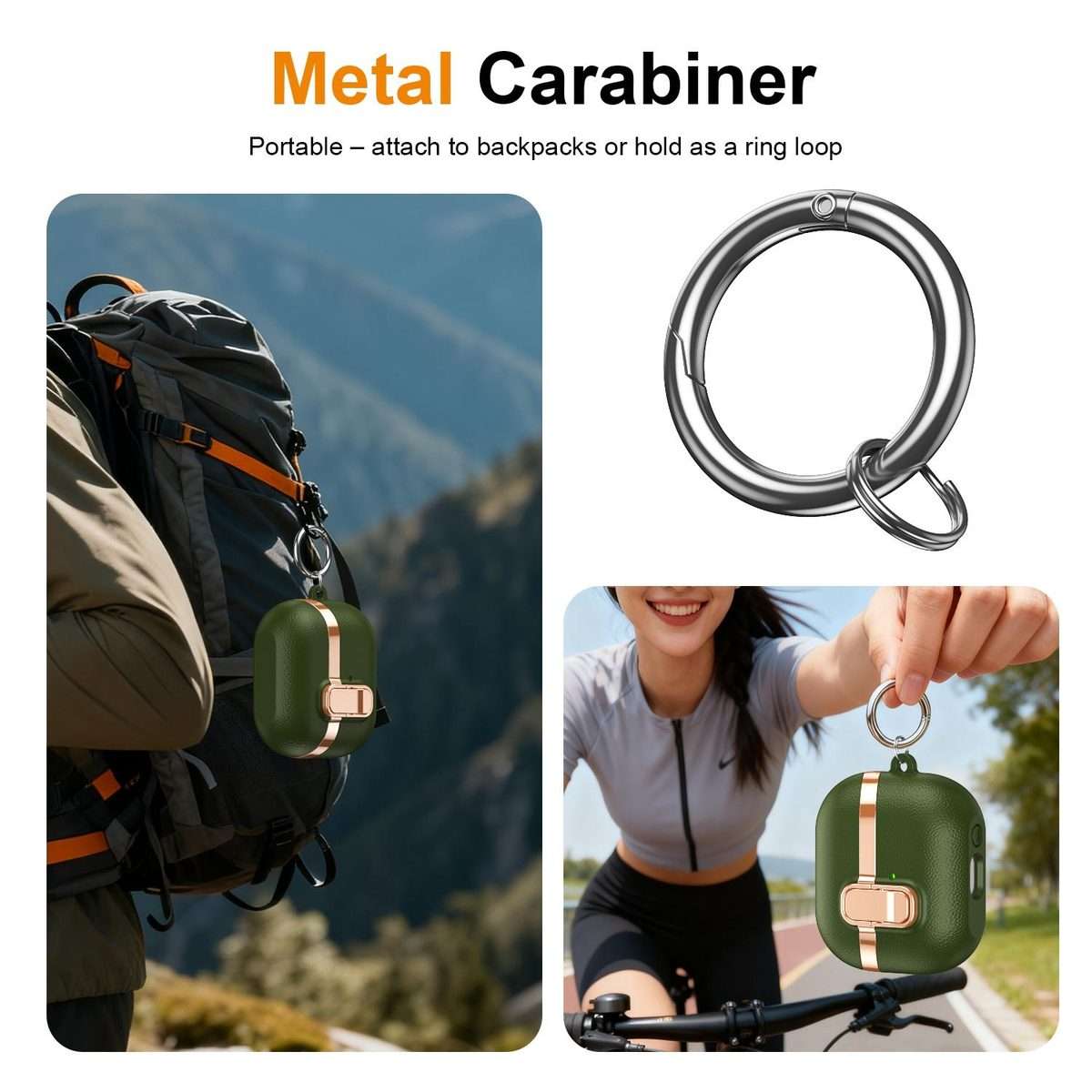 For Samsung Galaxy Buds3 Electroplated Leather Texture Wireless Earphones Protective C ... (Green)