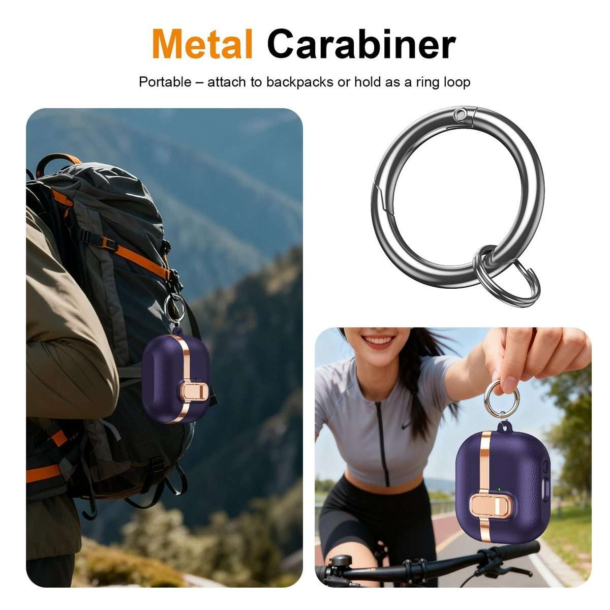 For Samsung Galaxy Buds3 Electroplated Leather Texture Wireless Earphones Protective ... (Purple)