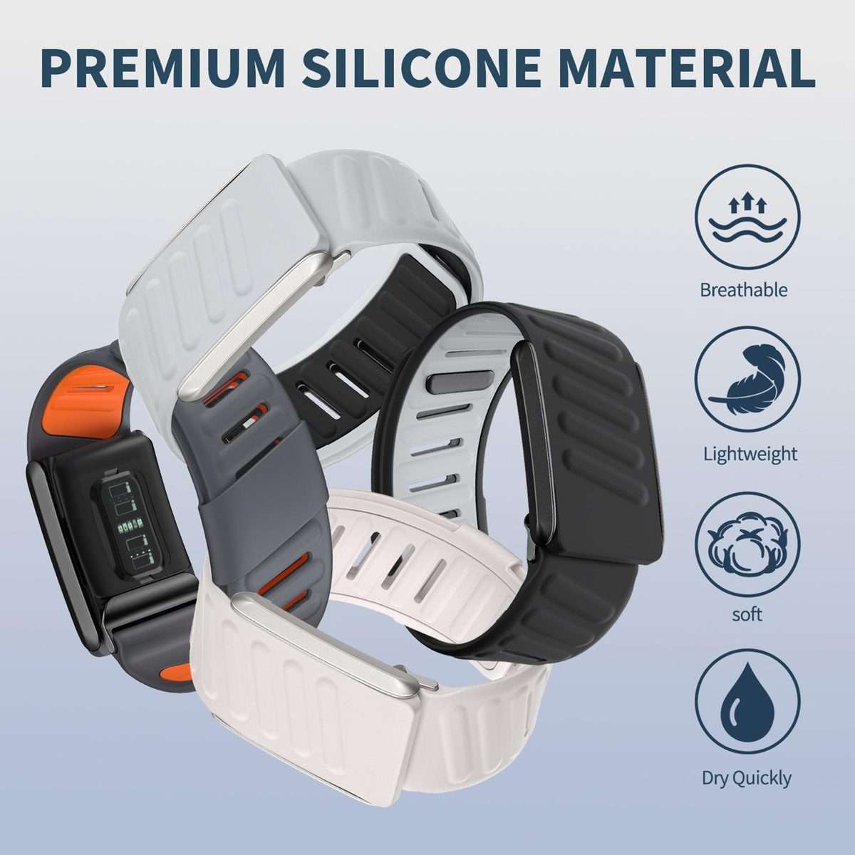 For WHOOP 5.0 5 Pack xDfind Silicone Sports Watch Band