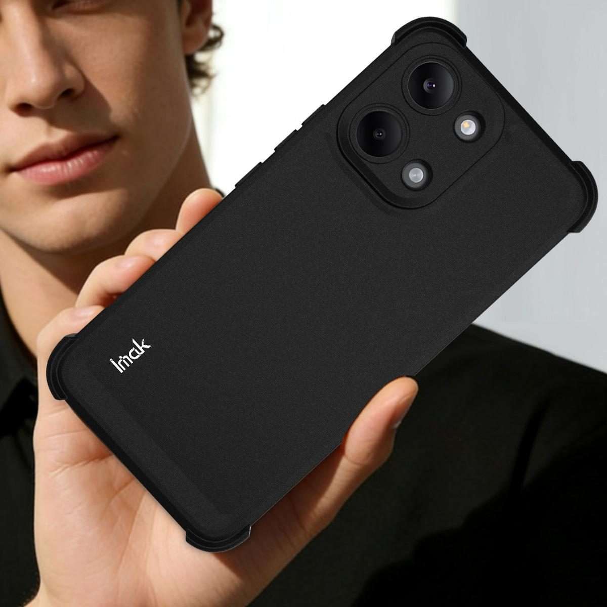 For Redmi Turbo 5 Max 5G/Poco X8 Pro Max 5G imak Shockproof Airbag TPU Phone Case(Matte Black)